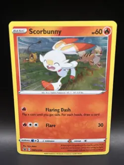 Scorbunny SWSH244 - Pokemon Sword & Shield Black Star Promo Card - NM - Image 1