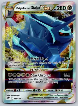 Origin Forme Dialga VSTAR 114/189 SWSH10: Astral Radiance NM Pokemon Card TCG - Image 1