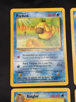 Vintage Pokemon Card Lot Rare Holo Vaporeon 12/64 1999 WOTC Jungle, Fossil LP/HP - Image 2