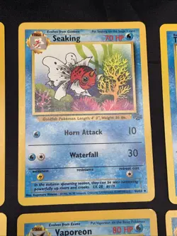 Vintage Pokemon Card Lot Rare Holo Vaporeon 12/64 1999 WOTC Jungle, Fossil LP/HP - Image 3