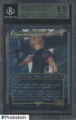 2025 MTG Final Fantasy Borderless Surge Foil 0210 Cloud Ex-Soldier BGS 9.5 #4 - Image 1