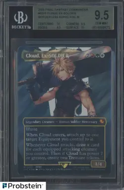2025 MTG Final Fantasy Borderless Surge Foil 0210 Cloud Ex-Soldier BGS 9.5 #5 - Image 1