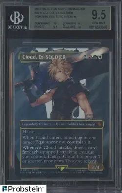 2025 MTG Final Fantasy Borderless Surge Foil 0210 Cloud Ex-Soldier BGS 9.5 #6 - Image 1