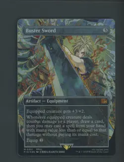 2025 Magic The Gathering MTG Final Fantasy Buster Sword 0351 Borderless Foil #2 - Image 1