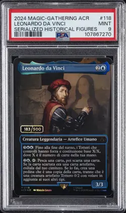 2024 MTG ASSASSIN'S CREED #118 LEONARDO DA VINCI 183/500 PSA 9 - Image 1