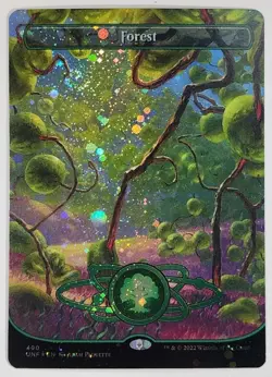 MTG - Forest - Galaxy Foil Borderless - UNF 490 - Unfinity - Magic the Gathering - Image 1