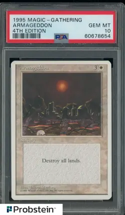 1995 Magic The Gathering MTG Armageddon 4th Edition PSA 10 GEM MINT - Image 1