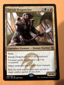MTG Surrak Dragonclaw Khans of Tarkir 206/269 Regular Mythic NM - Image 1