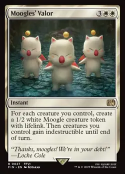 Moogles' Valor- Final Fantasy Foil MTG-NM - Image 1
