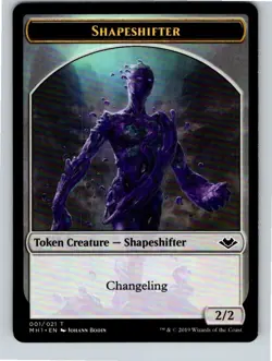 Magic Gathering Serra the Benevolent Emblem Shapeshifter Token Modern Horizons - Image 2