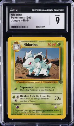 1999 POKEMON JUNGLE #40/64 NIDORINA CGC 9 - Image 1
