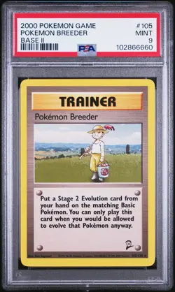 2000 POKEMON BASE SET 2 #105 POKEMON BREEDER PSA 9 - Image 1