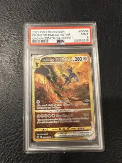 PSA 9 - 2023 Pokemon Origin Forme Dialga Vstar GG68 Gold Crown Zenith - Image 1