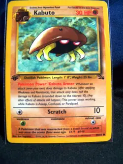 1999 Kabuto 50/62 Fossil 1st Edition Pokemon Card LP - EX+/NM- - Image 1