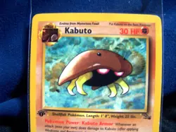 1999 Kabuto 50/62 Fossil 1st Edition Pokemon Card LP - EX+/NM- - Image 2