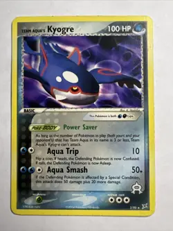 Pokemon TCG Team Aqua's Kyogre Ex Team Magma vs Team Aqua 3/95 Regular Exclusive - Image 1