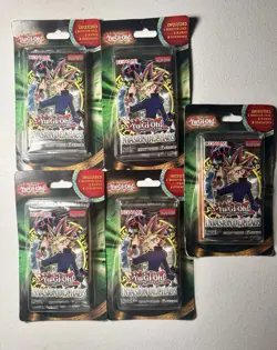 Konami Yu-Gi-Oh! TCG Invasion Of Chaos Blister Booster Pack Lot Of 5 - Image 1