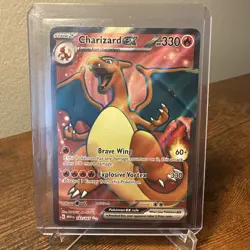 Charizard EX Holo Rare Pokemon TCG Card 183/165 Scarlet & Violet 151 - Image 1