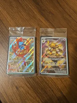 Pokemon Mega Evolution ETB Promo Cards Alakazam & Riolu Factory Sealed - Image 1