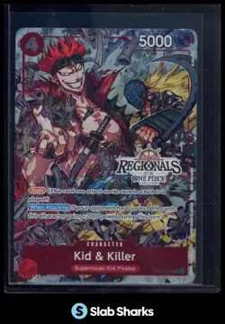 2025 ONE PIECE OFFLINE REGIONALS FINALIST CARD VOL.2 #EB01-003 KID & KILLER - Image 1