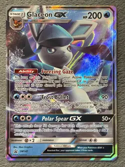 Glaceon GX SM147 Black Star Promo Full Art Holo Pokemon Card Near Mint - Image 1