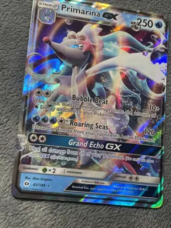 Primarina GX 42/149 Sun & Moon Full Art Rare Holo Pokemon Card 2017 - Image 2
