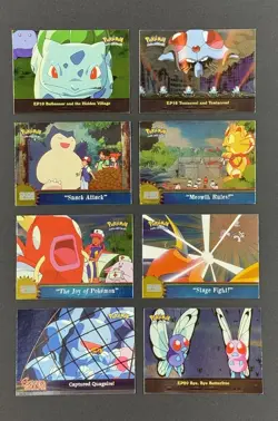 8-Card FOIL 2000 Topps Pokemon TV Animation Edition Lot Orange Islands & More MP - Image 1