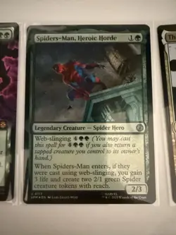 MTG Marvel's Spider-Man Lot Of 6 Cards, UC, M, Rare’s, And x3 Foils - Image 2