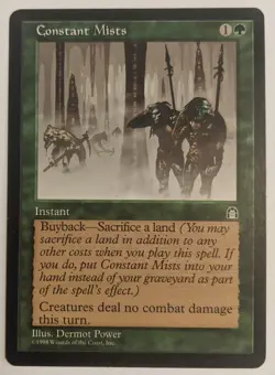 MTG English Magic Card Light Play CONSTANT MISTS from Stronghold - Image 1