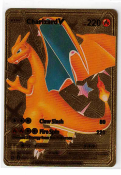 Pokemon Charizard V 220HP Gold Foil Fan Art Card 079/073 - Image 1