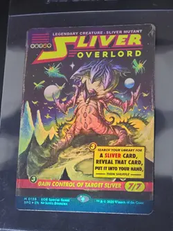 FOIL Sliver Overlord Showcase 128 Special Guests NM MTG Full Art Borderless - Image 1