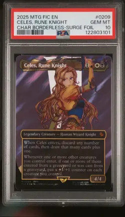 2025 MTG FINAL FANTASY COMMANDER #0209 CELES, RUNE KNIGHT PSA 10 - Image 1