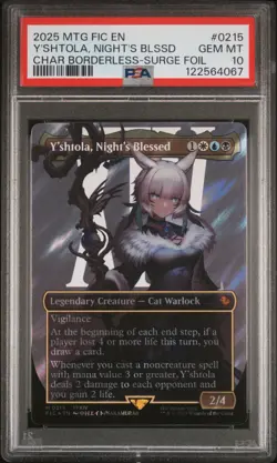 PSA 10 Magic the Gathering Yshtola Nights Blessed Surge Foil 215 Final Fantasy - Image 1