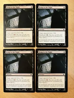 MTG Magic the Gathering 4x Bump in the Night Innistrad LP Pauper Playset - Image 1