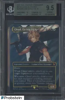 2025 MTG Final Fantasy Borderless Surge Foil 0210 Cloud Ex-Soldier BGS 9.5 #7 - Image 1