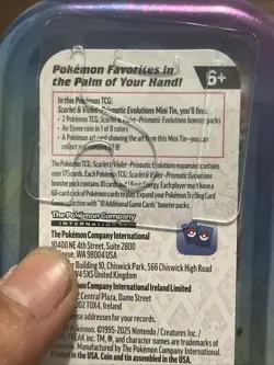 Pokemon TCG Scarlet And Violet Prismatic Evolutions Vaporeon Mini Tin Sealed New - Image 2
