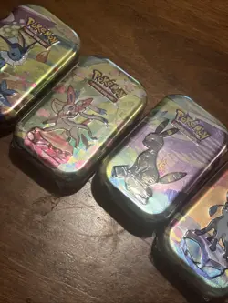 Pokemon TCG Scarlet And Violet Prismatic Evolutions Vaporeon Mini Tin Sealed New - Image 5