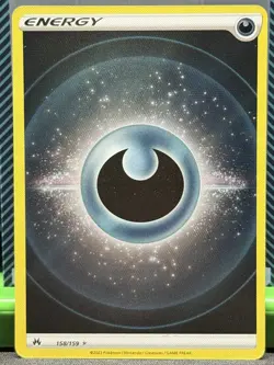 Pokemon Darkness Energy 158/159 Reverse Holo Crown Zenith Card NM - Image 1