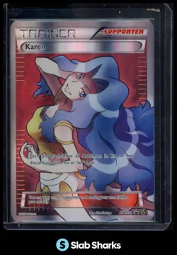 2017 POKEMON XY BLACK STAR PROMO PREM. TRAINER COLLECTION #XY177a KAREN FULL ART - Image 1