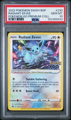 2022 POKEMON SWSH BLACK STAR PROMO #230 RADIANT EEVEE PSA 10 - Image 1