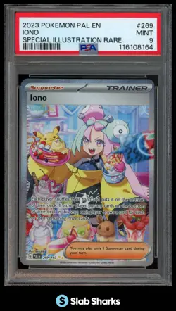2023 POKEMON PALDEA EVOLVED #269/193 IONO SPECIAL ILLUSTRATION RARE PSA 9 - Image 1