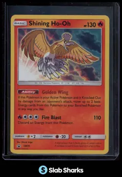 2017 POKEMON SM BLACK STAR PROMOS #SM70 SHINING HO-OH HOLO - Image 1