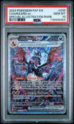 Pokemon Charizard EX 234/091 Scarlet Violet Paldean Fates PSA 10 - Image 1