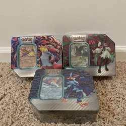 Pokemon TCG Paldea Partner Tins Sealed Bundle Fall 2023 Factory Sealed Set of 3 820650852930 - Image 1