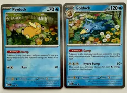 Psyduck & Golduck 007/008 Black Star Promos - Pokemon TCG Mega Evolution - NM+/M - Image 1