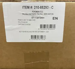 Pokemon TCG 2023 Paldea Partners Tins CASE (6 Tins) FACTORY SEALED!! - Image 1