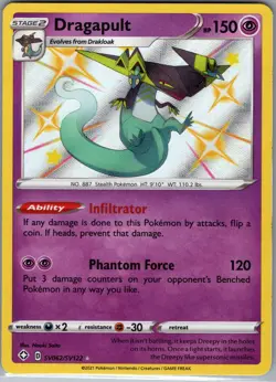 Dragapult SV062/SV122 - Pokemon Shining Fates Shiny Vault - Baby Shiny Rare (NM) - Image 1