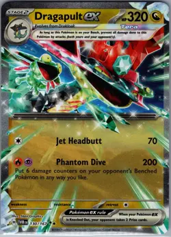 Dragapult ex 130/167 - Pokemon SV06: Twilight Masquerade - Double Rare Holo (NM) - Image 1