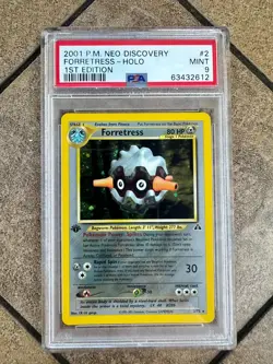 Forretress 2001 Pokemon Neo Discovery 1st Edition Holo #2 PSA 9 - Image 1