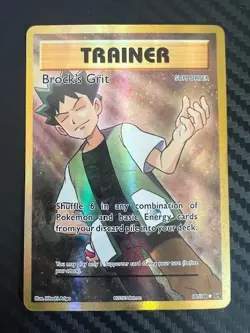 Pokemon TCG Evolutions Brock's Grit Holo 107/108 Full Art Ultra Rare DMG - Image 1